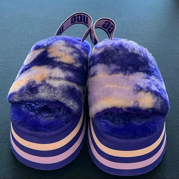 New UGG Women's Disco Marble Slides: Violet-Night size 7 - Picture 4 of 10